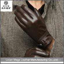 China Supplier High Quality soft skin brown tight leather gloves